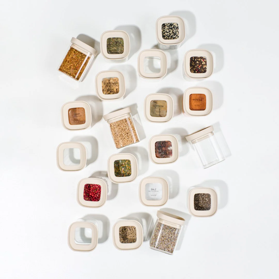 Gewürzschrank Set | Eckig +Glasdeckel - Image 5